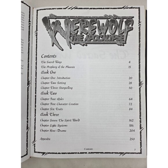 Werewolf The Apocalypse Second Edition WW3600 RPG Hardcover with Dragonskin 1994 - Picture 6 of 16